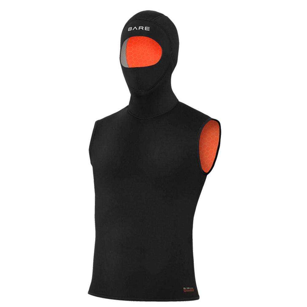 5/3 MM ULTRAWARMTH HOODED VEST - BLK-Aquatic Sports