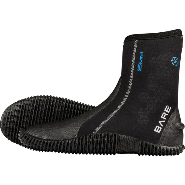 BARE 5MM S-FLEX DIVE BOOT - Black