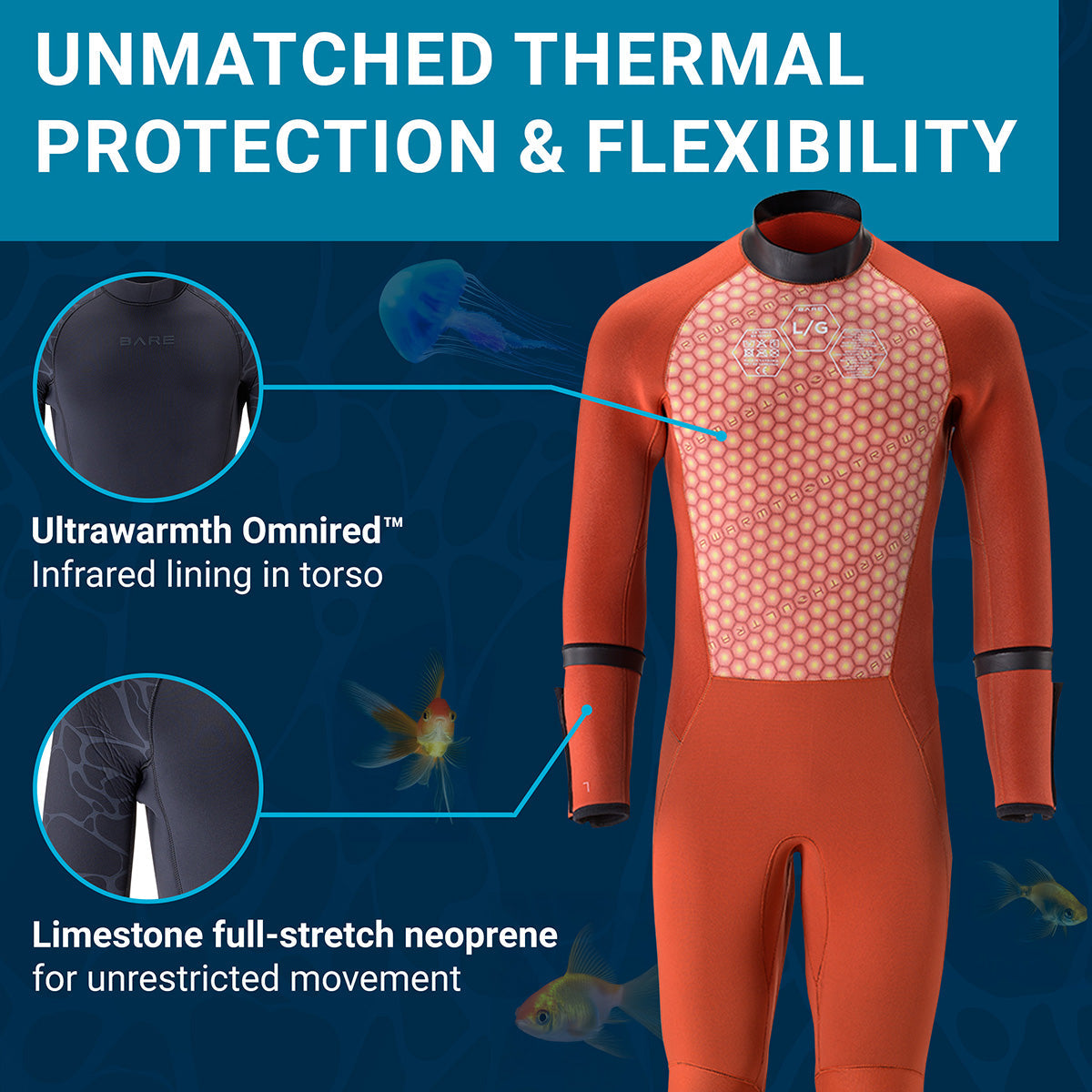 7mm Velocity Ultra 2.0 Full Wetsuit, Thermal Suit for Diving and Snorkeling-Aquatic Sports