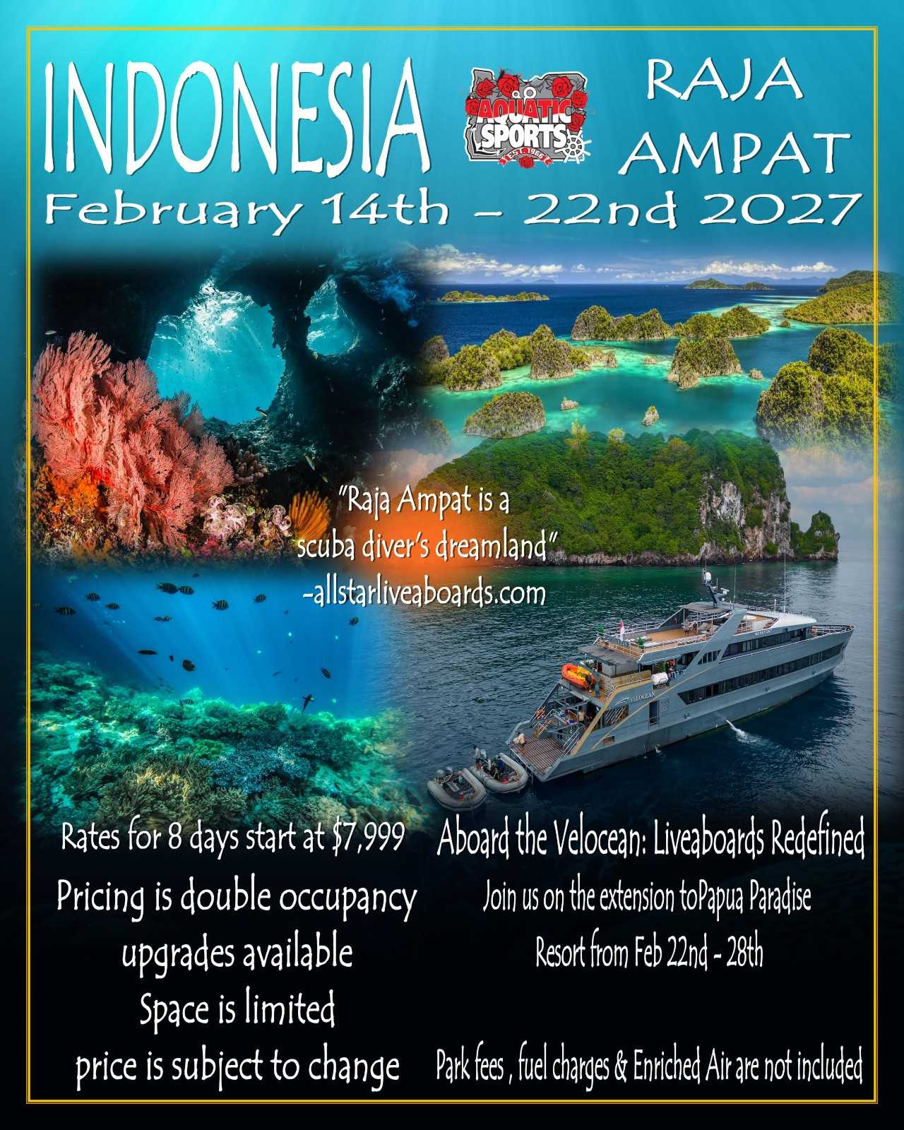 Indonesia Liveaboard 2027 - Deposit