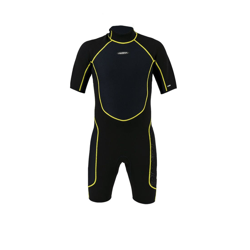 Akona 2.5mm Men's  Shorty - (Back Zip) Yellow, Wetsuit