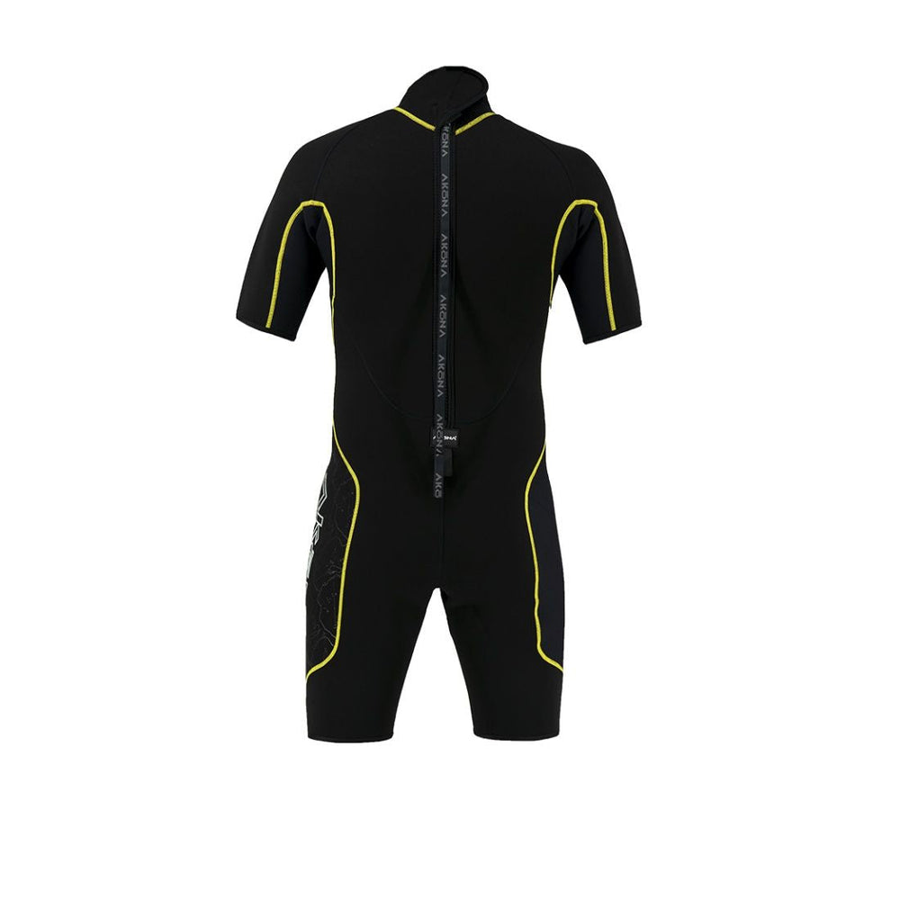Akona 2.5mm Men's  Shorty - (Back Zip) Yellow, Wetsuit