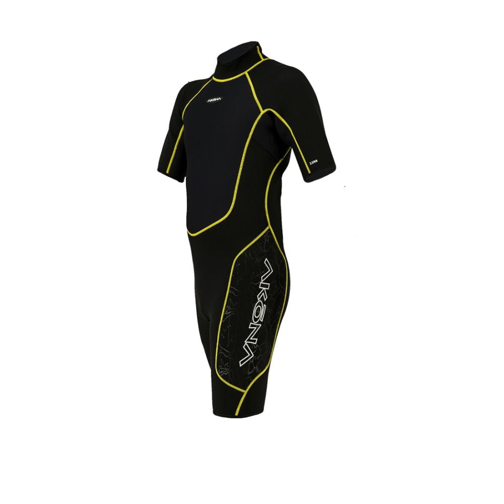 Akona 2.5mm Men's  Shorty - (Back Zip) Yellow, Wetsuit
