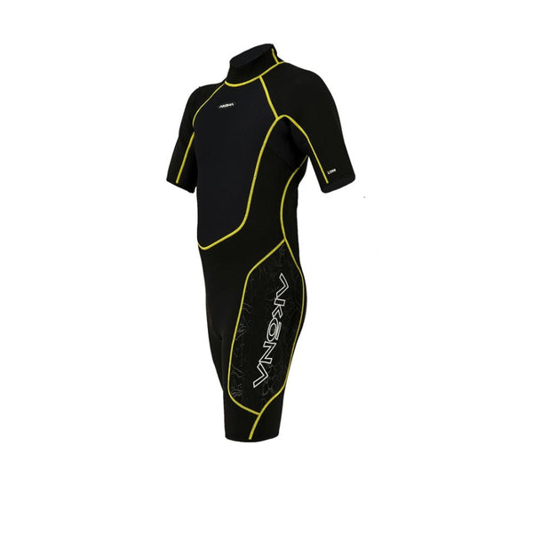 Akona 2.5mm Men's  Shorty - (Back Zip) Yellow, Wetsuit