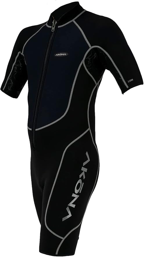 Akona 2.5mm Men's  Shorty - (Front Zip) Grey, Wetsuit