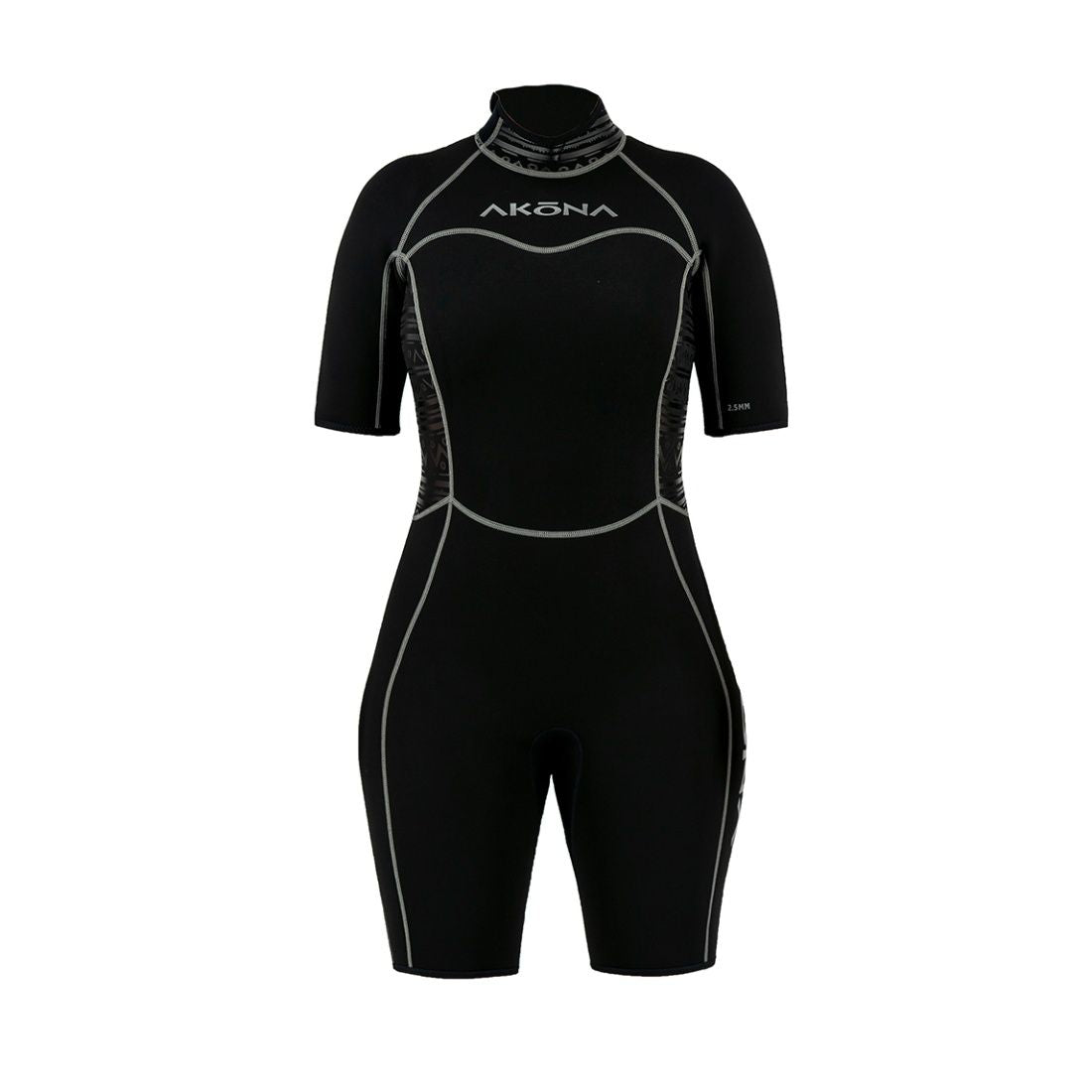Akona 2.5mm Women's Shorty (Back Zip) - Grey, Wetsuit