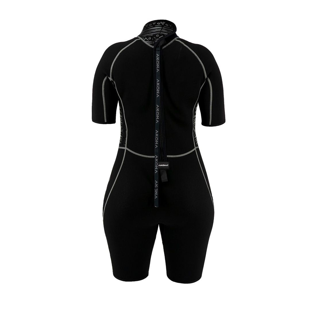 Akona 2.5mm Women's Shorty (Back Zip) - Grey, Wetsuit