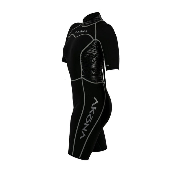 Akona 2.5mm Women's Shorty (Back Zip) - Grey, Wetsuit