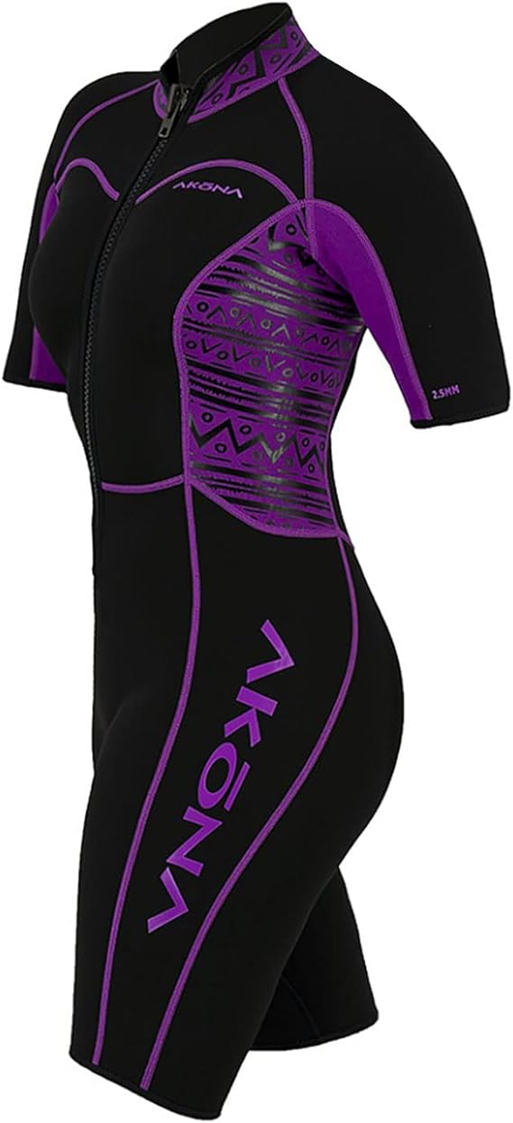 Akona 2.5mm Women Shorty (Front Zip) - Magenta, Wetsuit