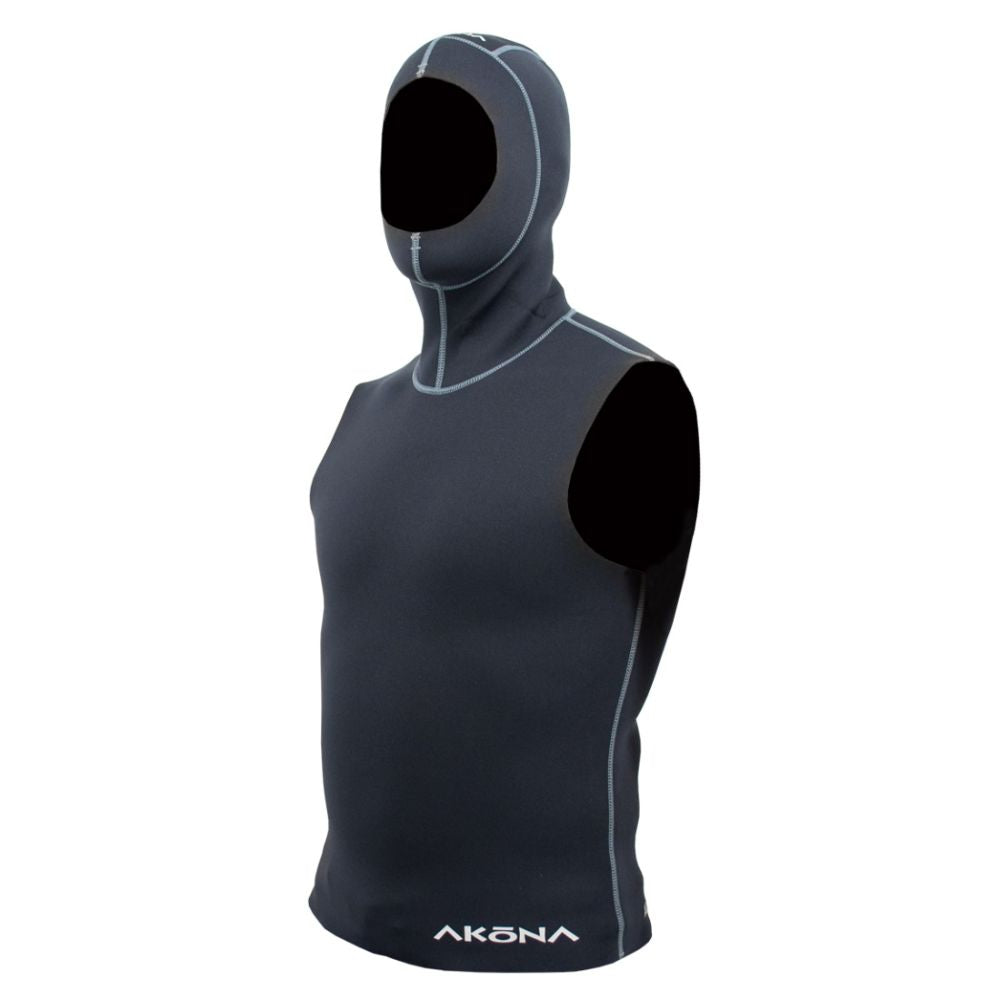 AKONA 2MM HOODED VEST SIDE ZIP, Dive Hooded Vest