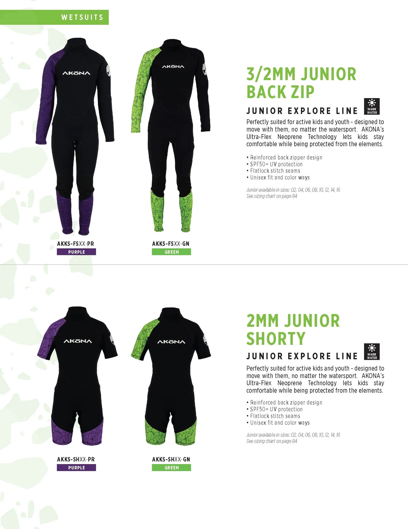 Akona 3/2 Kids Back Zip Shorty Wetsuit