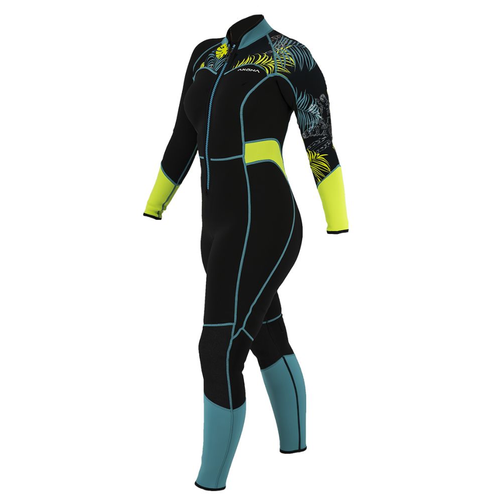 Akona 3/2mm Women's Front Zip Tropic Full Wetsuit