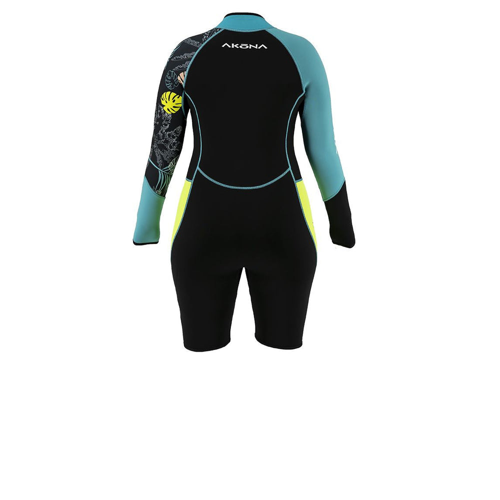 Akona 3/2mm Women's Front Zip Tropic Shorty, Wetsuit