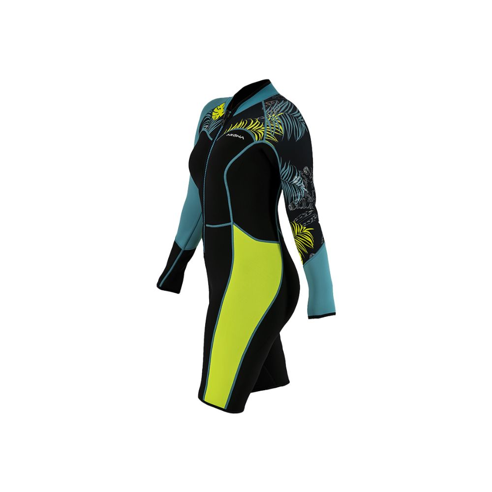 Akona Women's 3/2mm Front Zip Tropic Shorty Dive Wetsuit