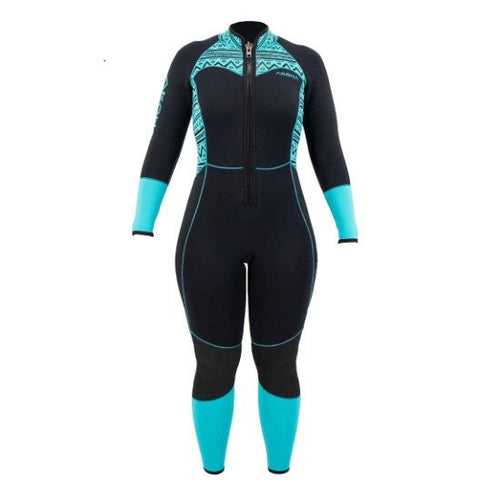 Akona 3mm Women's Front Zip QS Full Suit Tiffany, Wetsuit