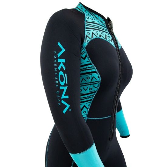 Akona 3mm Women's Front Zip QS Full Suit Tiffany, Wetsuit