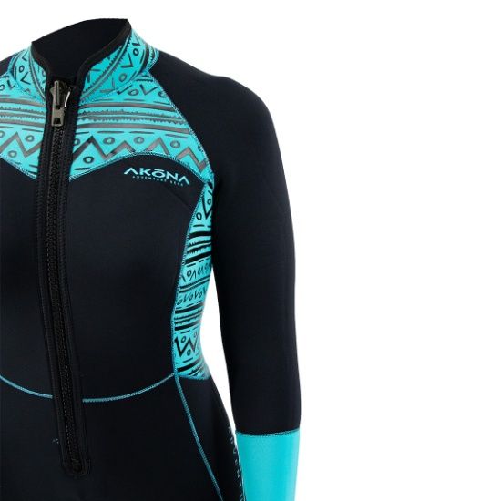 Akona 3mm Women's Front Zip QS Full Suit Tiffany, Wetsuit