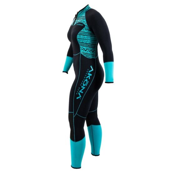 Akona 3mm Women's Front Zip QS Full Suit Tiffany, Wetsuit