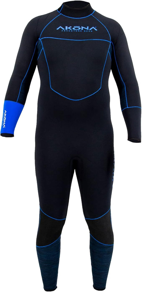 Akona 5mm Men's Quantum Stretch Full Suit Blue, Wetsuit