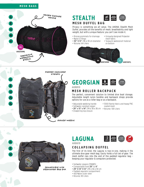 Akona Georgian Mesh Roller Backpack