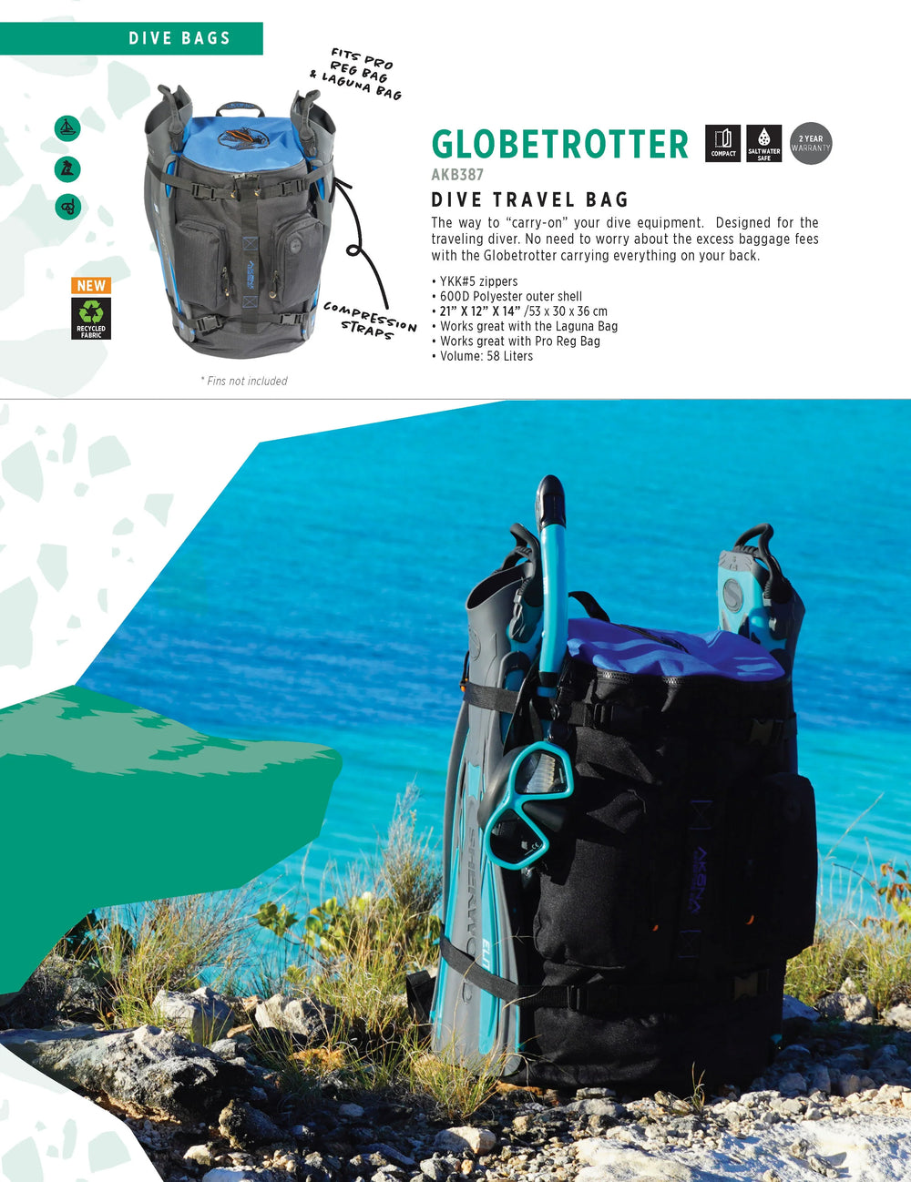 Akona Globetrotter, Dive Travel Roller Bag