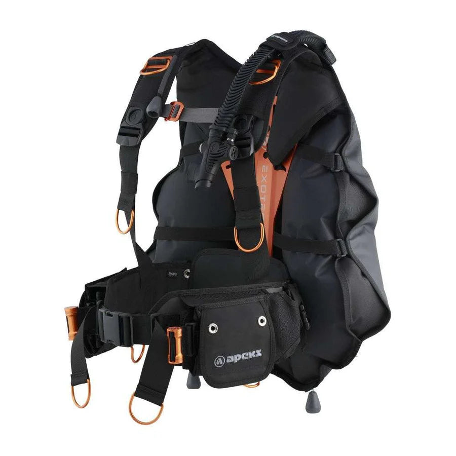 Apeks Exotec BCD Hybrid Back Inflation Scuba System Product Photo