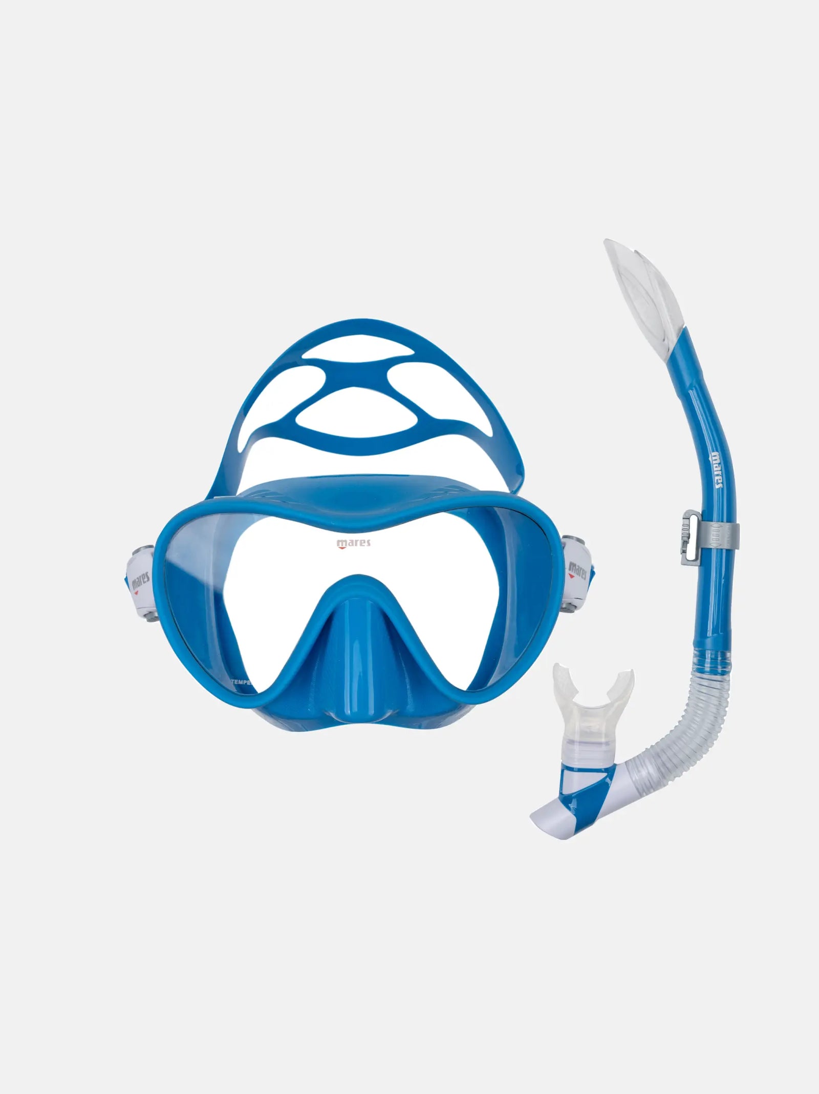 Combo TROPICAL Snorkeling Set, Premium Mask and Dry-Top Snorkel for Relaxed Diving-Aquatic Sports
