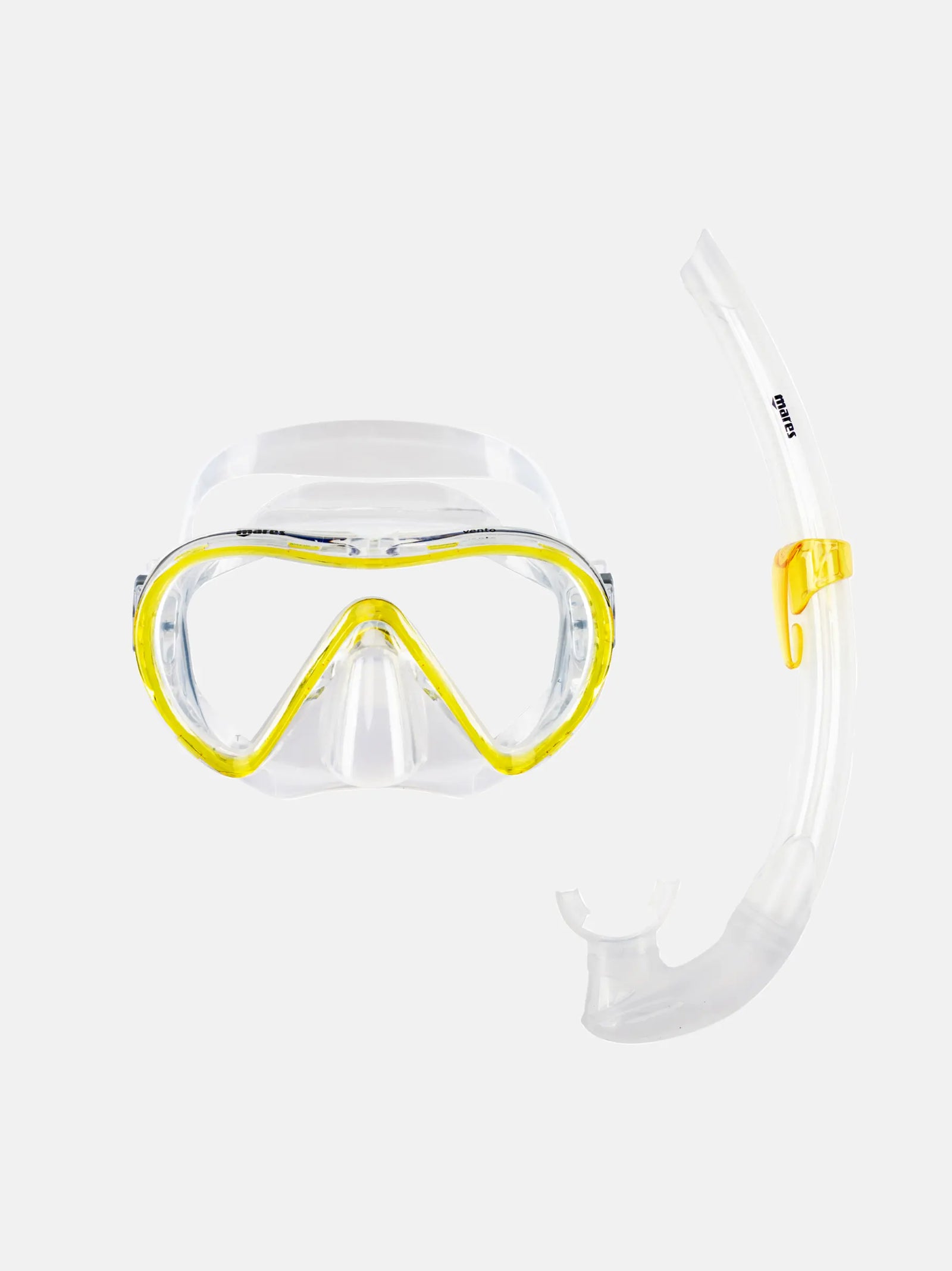 Combo VENTO Snorkel Gear, Soft-Seal Silicone Mask and Splash-Guard Snorkel for Recreational Swimmers-Aquatic Sports