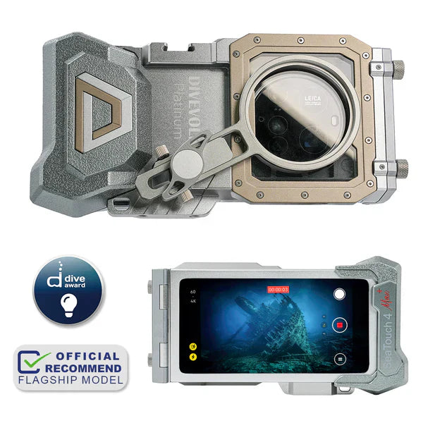 DIVEVOLK SeaTouch 4 Max Platinum Underwater Touchscreen Housing for Smartphones