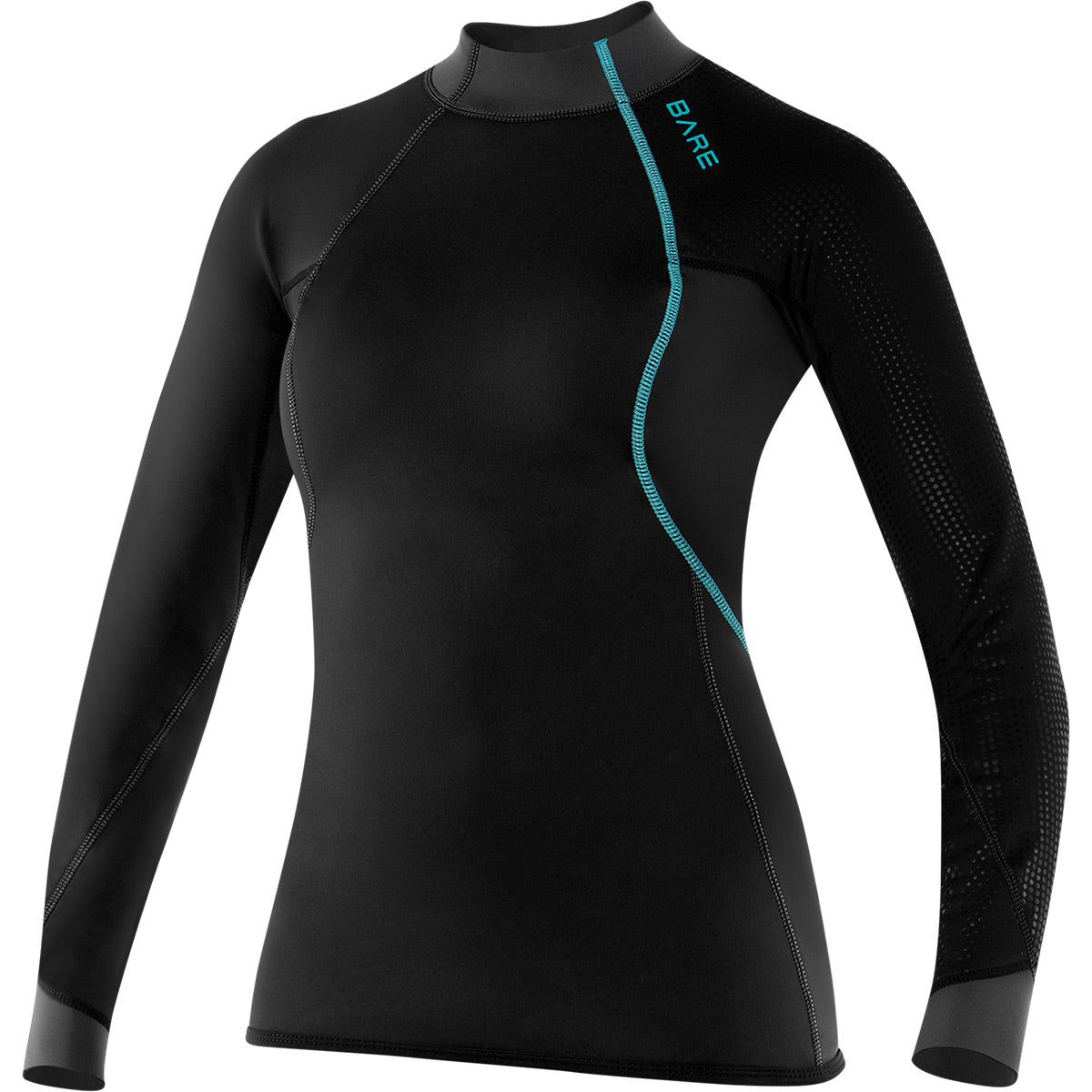 EXOWEAR LONG SLEEVE TOP, WOMEN'S - BLK/GRY-Aquatic Sports