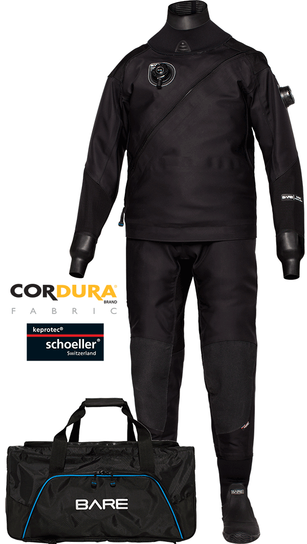 HDC Tech Dry Drysuit with 2-Way Suspenders, Professional Dry Suit for Diving and Snorkeling-Aquatic Sports