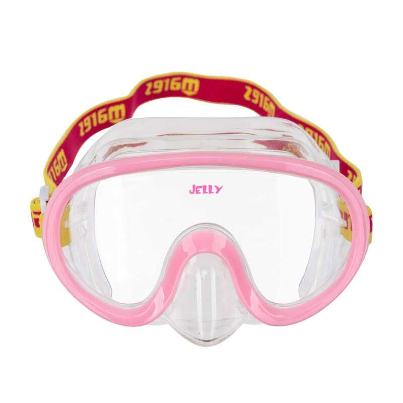 Mask JELLY Junior Snorkel Mask, Kid-Friendly Leak-Free Silicone Skirt and Easy Strap Adjust-Aquatic Sports
