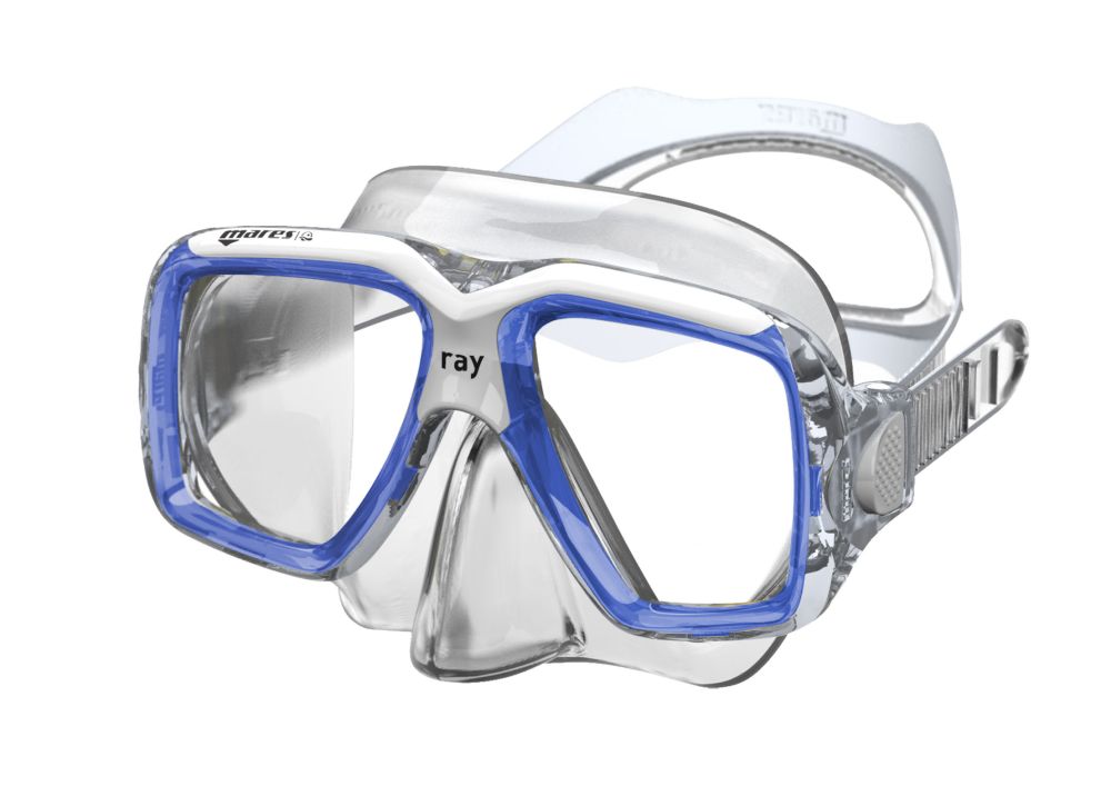 Mask RAY Dive and Snorkel Mask, Soft Leak-Free Silicone Skirt and Quick-Adjust Buckles-Aquatic Sports
