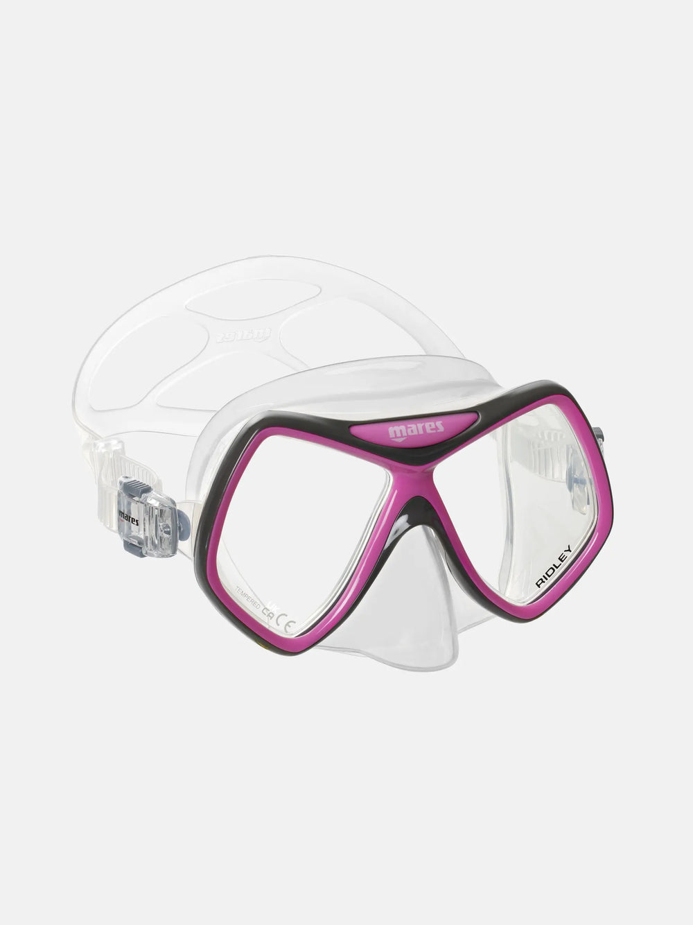 Mask RIDLEY, Panoramic Wide-View Diving Mask with Soft Comfortable Silicone Fit-Aquatic Sports