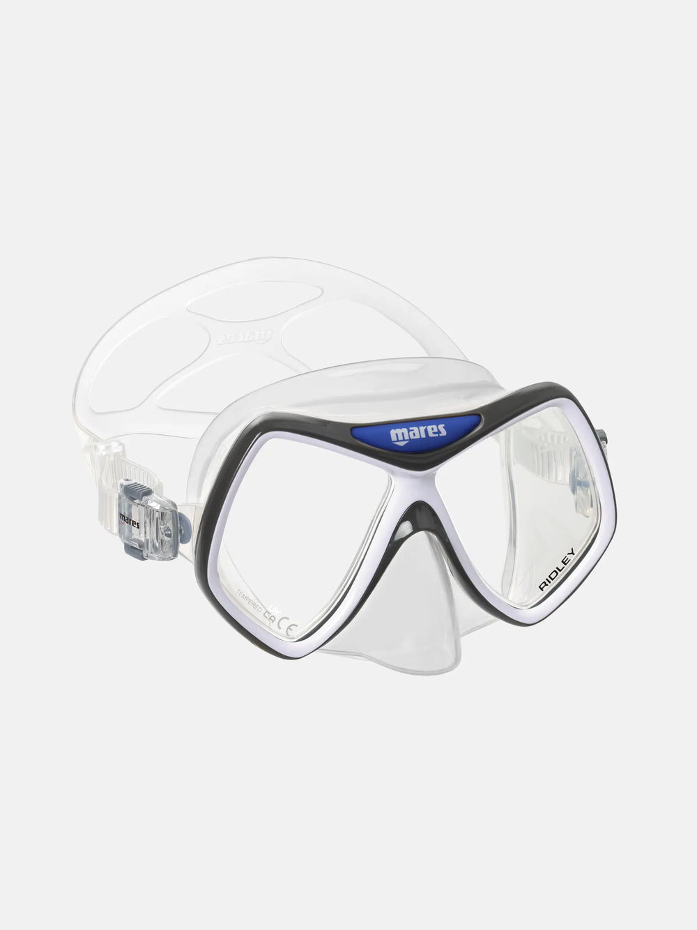Mask RIDLEY, Panoramic Wide-View Diving Mask with Soft Comfortable Silicone Fit-Aquatic Sports
