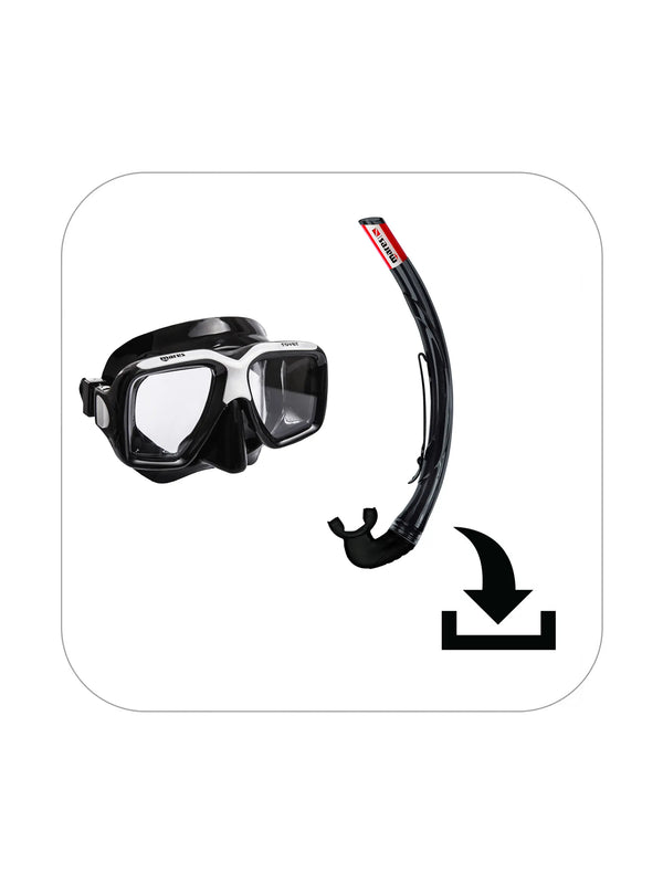 Mares Rover HD Mask and Snorkel Set, 6 Piece Pack